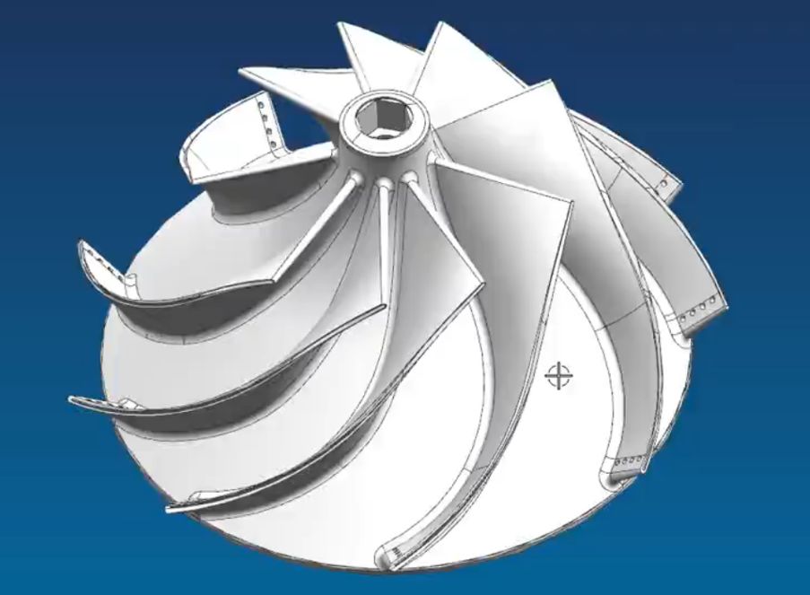 加工中心這套葉輪模具如何設(shè)計？如何脫模？